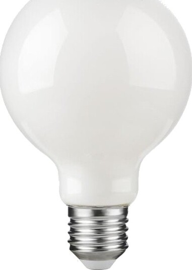 Spl E27 4,7W dimbar LED globepære   G80 opalt glass 2500K filament   Dimbar : Dimbar Kulør : Ekstra varm