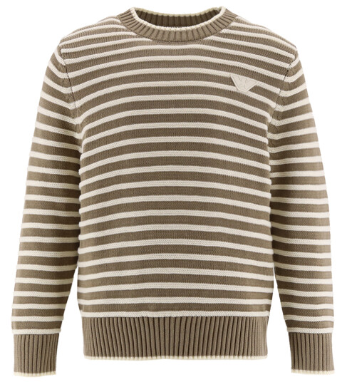 Giorgio Armani Emporio Armani Genser Strikk Hvit/Brun Stripet Emporio Armani 6 år 116 Genser
