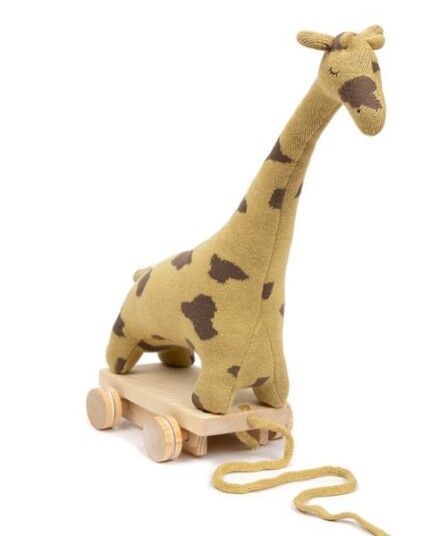 Smallstuff Pull Along Giraffe, Mustard / Mole Smallstuff Pull Along Giraffe, Mustard / Mole