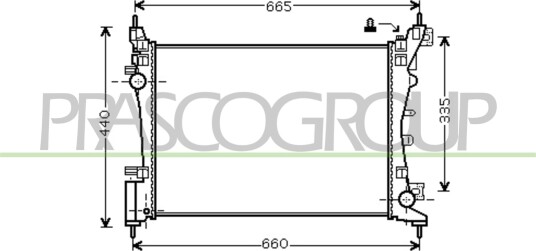 PRASCO FT342R003 Radiator motorkjøling