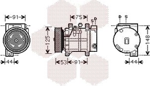 AC-kompressor VAN WEZEL 1300K259