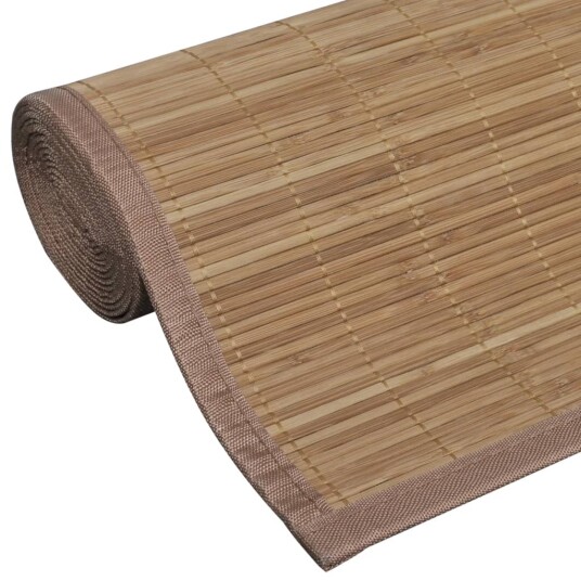 vidaXL Brunt Kvadrat Bambus Teppe 80 x 200 cm
