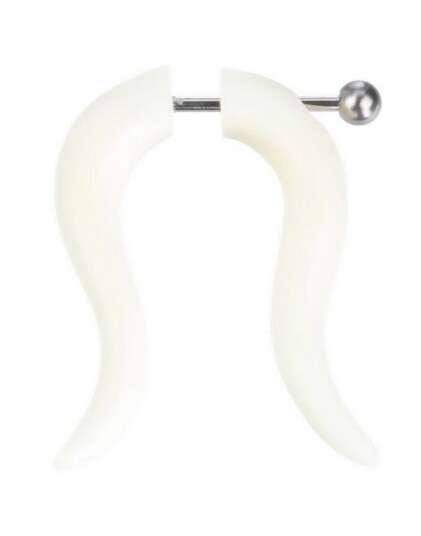 Omega Hvit Fake Piercing