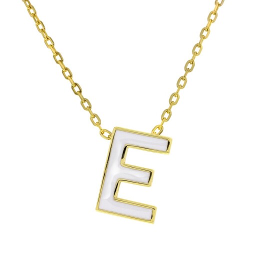 Pan Jewelry, Smykke i forgylt 925 sølv bokstav E