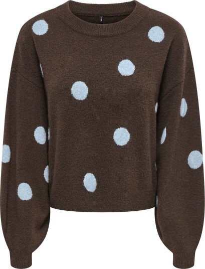 ONLY Onlrica Ls Detail O Neck Cc Knt Brown XL