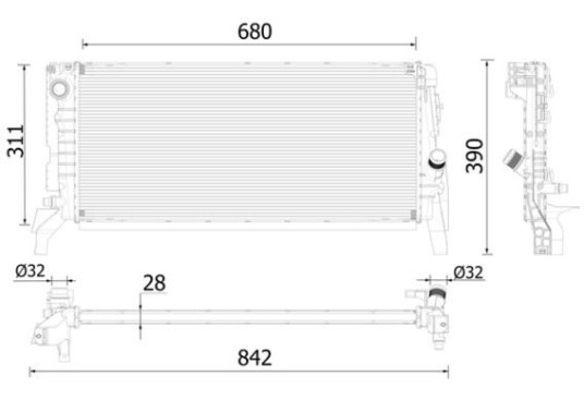 Radiator MAHLE ORIGINAL CR 2311 000P Radiator MAHLE ORIGINAL CR 2311 000P