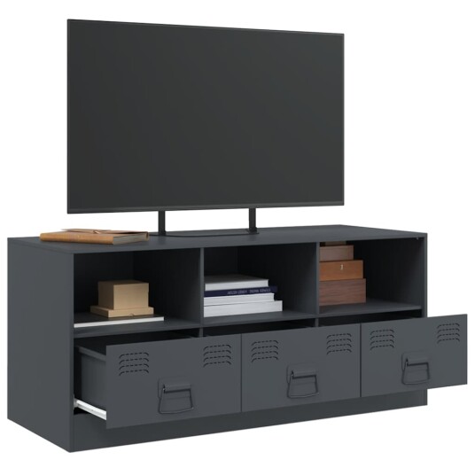 TV-benk antrasitt 99x39x44 cm stål TV-benk antrasitt 99x39x44 cm stål