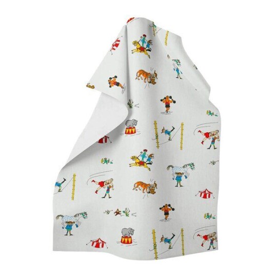 Arvidssons Textil Pippi på cirkus kjøkkenhåndkle hvit Arvidssons Textil Pippi på cirkus kjøkkenhåndkle hvit