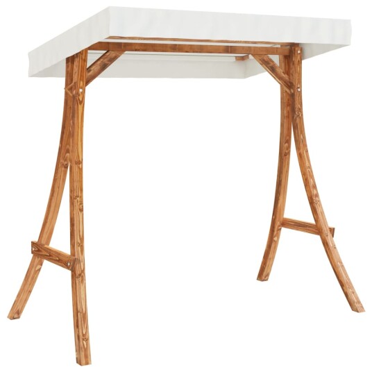 vidaXL Hengebenk med skjerm heltre gran med teakfinish vidaXL Hengebenk med skjerm heltre gran med teakfinish