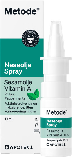 Metode neseolje med vitamin A peppermynte 10 ml