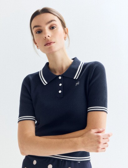 Newhouse Steffie Polotop   Navy   S