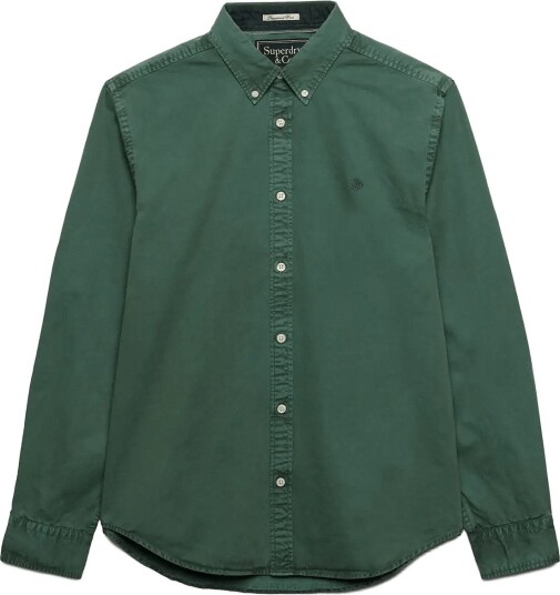Superdry Garment Dyed L/S Shirt TUMBLED GREEN L Superdry Garment Dyed L/S Shirt TUMBLED GREEN L