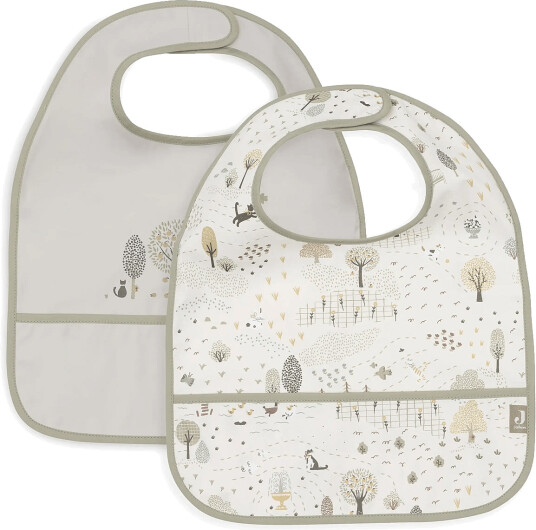 Jollein Bib Waterproof 2 Pack Cream 40X29