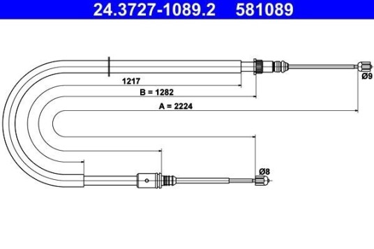 Bremsewire ATE 24.3727 1089.2