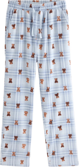 Lindex Pyjama Trousers In Flannel Blue 170