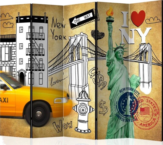 Romdeler - One way New York II 225x172 - Artgeist sp. z o. o.