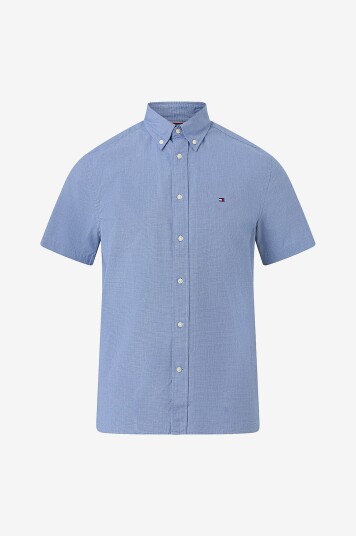 Tommy Hilfiger Skjorte Flex Poplin Houndstooth Blå