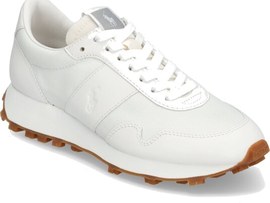 Polo Ralph Lauren Trail 125 Leather Mesh Sneaker   White   36