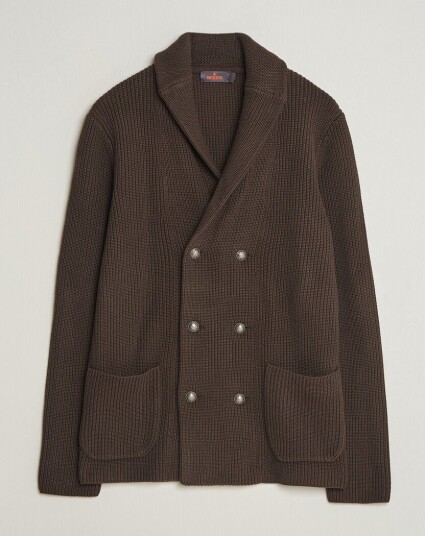 Morris Brayden DB Shawl Cardigan Brown