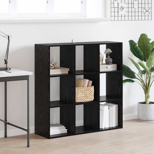 vidaXL Bokhylle Svart eik 102 x 32 x 102 cm