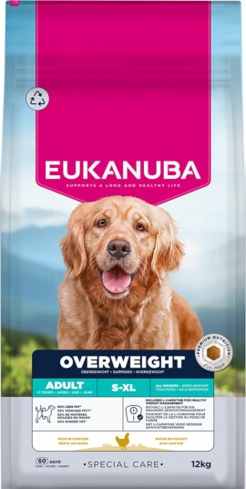 Eukanuba Tørrfôr Adult Special Care Overweight Sparepakke 2 X 12 kg Eukanuba Tørrfôr Adult Special Care Overweight Sparepakke 2 X 12 kg