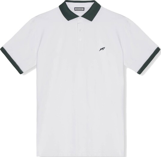 Goatlane Golf Tech Polo Hvit Grønn Golf pologenser herre White/Green Small