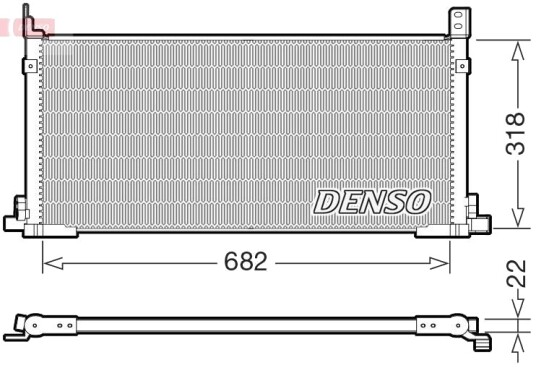 Kondensator, klimaanlegg DENSO DCN50135