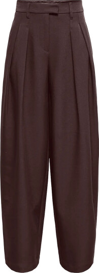 ONLY Onlkirsy Mw Pleat Barrel Pant Tlr Brown 36 x 32