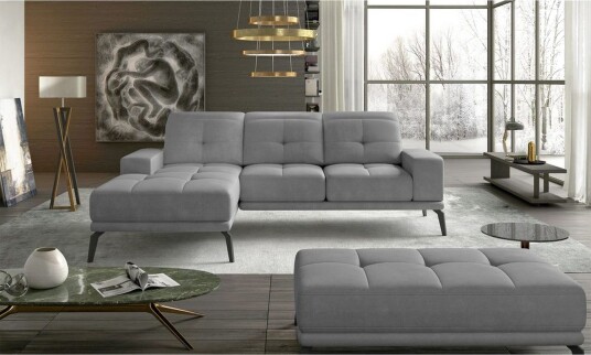 Hjørnesofa Eltap Torrense 265x175x98 cm Paros 05 Grå Venstre