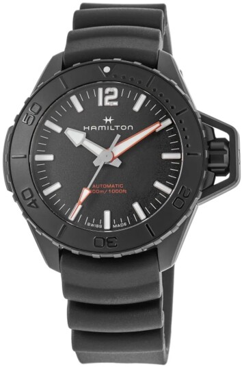 Hamilton Herreklokke H77855330 Khaki Navy Frogman Sort/Gummi Ø46 mm Hamilton Herreklokke H77855330 Khaki Navy Frogman Sort/Gummi Ø46 mm