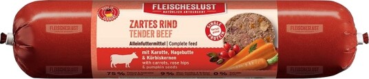 Fleischeslust Våtfôr Classic Mør Med Gulrot Nyper Og Gresskarkjerner Okse 6 X 800 G