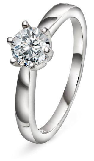 Olivia Ring i 585 hvitt gull med diamant 0,70 ct TWSI størrelse 52