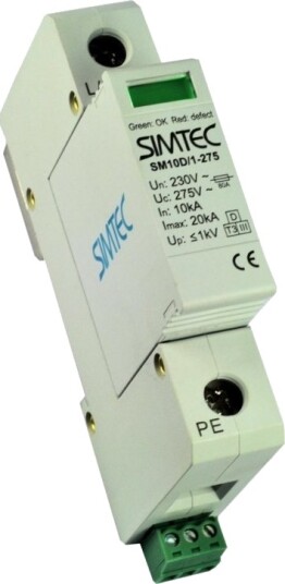 Simet Overspenningsvern D 1P 10kA SM10d/1P Simet Overspenningsvern D 1P 10kA SM10d/1P