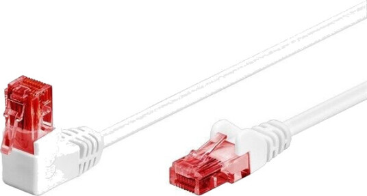 Pro LAN 90° Vinklet Cat 6A Nettverkskabel 0,5 m Hvit