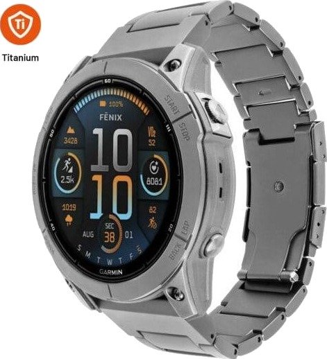 FIXED Titanium Strap for Garmin QuickFit 22mm Natural Titanium