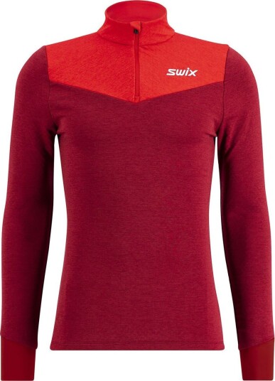 Swix Dynamic Midlayer Half Zip Herre Rhubarb Red/Swix Red XL Swix Dynamic Midlayer Half Zip Herre Rhubarb Red/Swix Red XL
