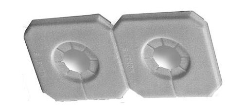 Purus Delbar Dekkskive for Doble Rør Hvit 18-34 mm