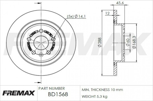 Bremseskive FREMAX BD-1568
