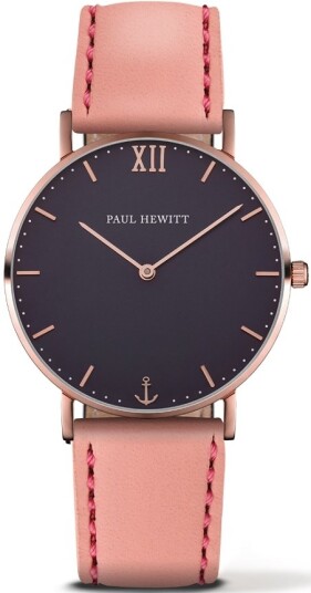 Paul Hewitt Dameklokke PH 6455176L Sailor Line Sort/Lær Ø36 mm
