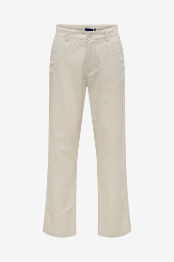 ONLY & SONS JUNIOR Chinos osjLinus Straight Linen 0580 Beige