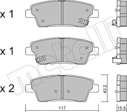 METELLI 22 1140 0 Bremseklosser