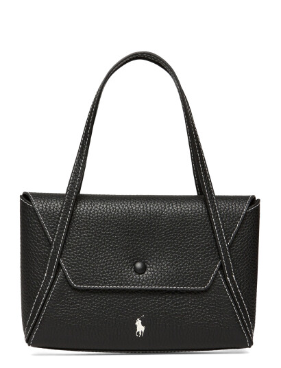 Polo Ralph Lauren Polo Play Leather Mini Envelope Bag Black ONE SIZE