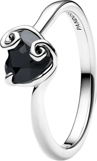 Pandora Disney The Nightmare Before Christmas Jack Black Heart Ring Black 54