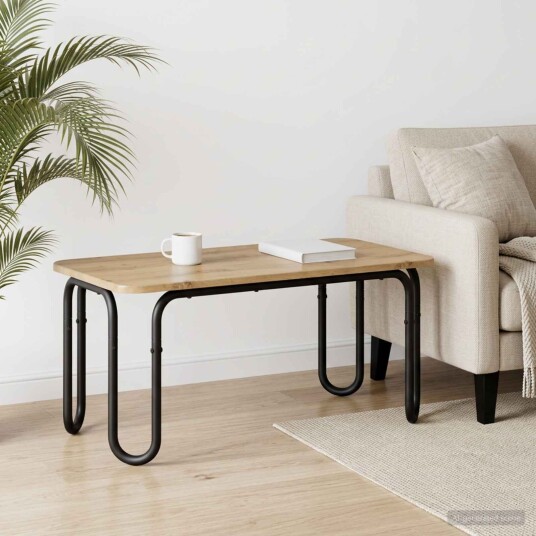 vidaXL Kaffebord Artisan eik 100 x 50 x 45 cm Konstruert tre