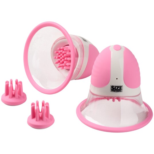 Size Matters 10X Roterende Nipple Suckers i Silikon - Pink