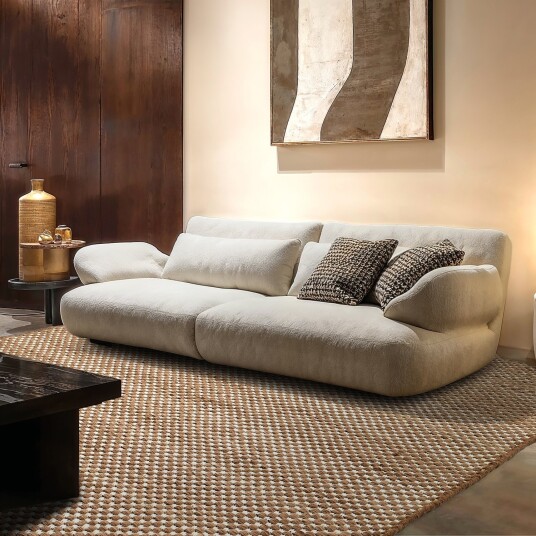 Ullteppe Ovelia brun/hvit Størrelse: 160 x 230 cm