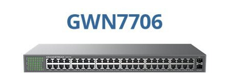 Grandstream Gwn7706 - Switch - Ustyrt - 48 X 10/100/1000 + 2 X Gigabit Sfp - Stasjonær, Rackmonterbar