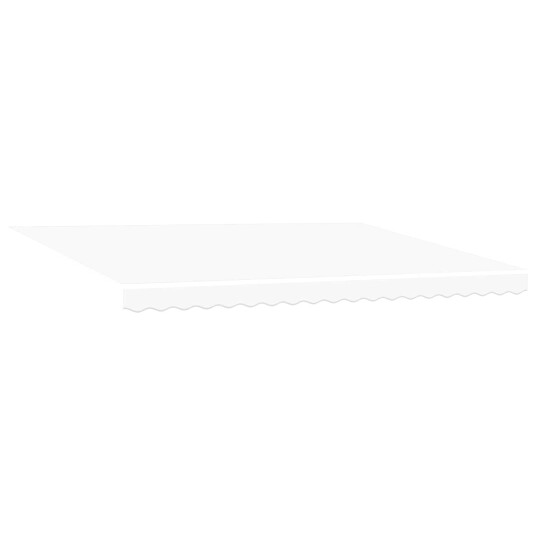 Manuell utskiftbar markise Hvit 4 × 3 m Polyester med PU belegg
