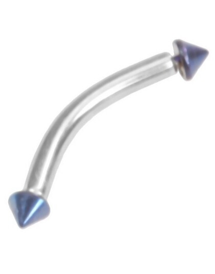 Utgått Micro Spike Colorized Dark Blue 1.2 x 8 mm Øyenbrynspiercing
