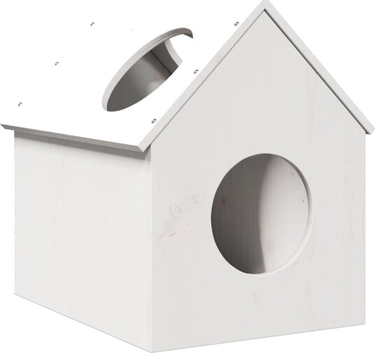 Vidaxl Kattehus Hvit 41X50X50 cm Heltre Furu Vidaxl Kattehus Hvit 41X50X50 cm Heltre Furu